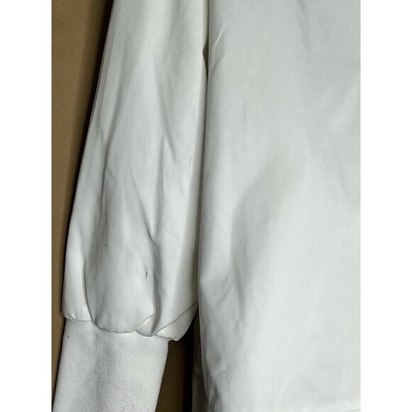 KF/KaufmanFranco Collective White Cropped Faux Fur Collar Jacket XS - Picture 9 of 14